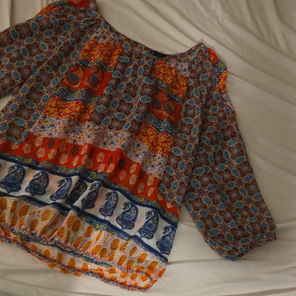 New Directions Floral Blouse